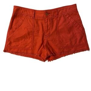 Free People Women's Red Frayed Edge Shorts 6
